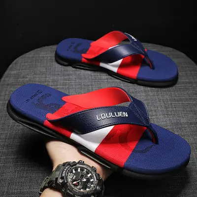 2024 Red Blue White Vietnam Flip-Flops Men Large
