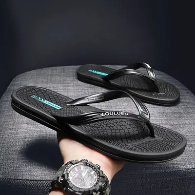 Men's Red Casual Flip Flops Summer Sandals