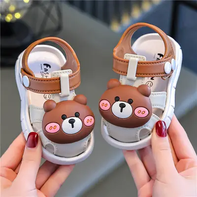 Anti-urine Plastic Baby Toe Sandals Children's Men's and Women's Non-slip Soft Bottom Toddler Shoes Baby's Pre-step Shoes 0-1-3 Years Old