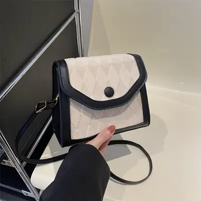 Korean Style Women's Rhombic Crossbody Bag 2024 Spring