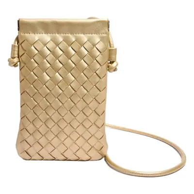 Mini Handwoven Shoulder Bag Beige Crossbody
