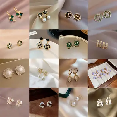 S925 Silver Needle Earrings for Women Light Luxury Geometric Design