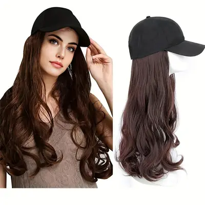 Black Long Wave Hair Wig for Women with Cap