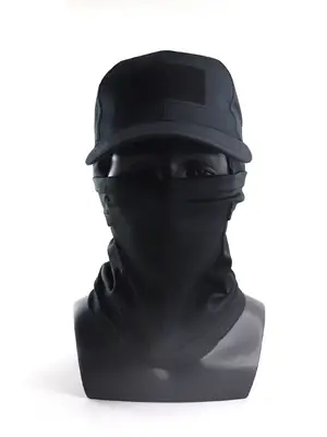 Cross-Border Camouflage Fishing Cap Set Black