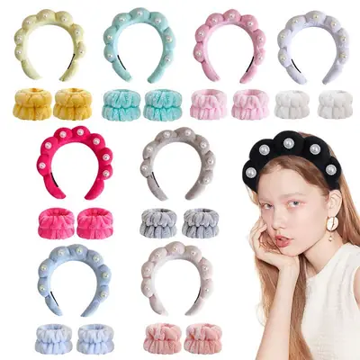 White Pearl Twist Hairband for Women