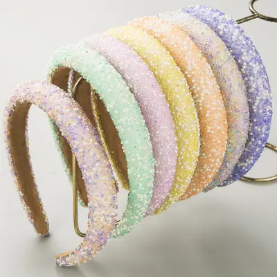 Purple Glitter Hair Band for Women
