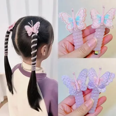 Sweet Butterfly Hair Ties for Girls, Soft & Durable, Colorful