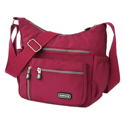 2024 Women's Waterproof Crossbody Bag Black Nylon