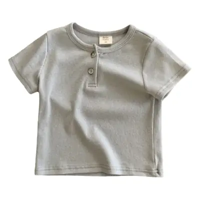 Baby Button-Up T-Shirt Light Pink 2026 Summer