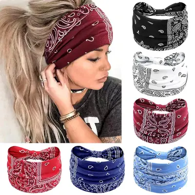 Women's Cotton Bohemian Hair Band with Colorful Design