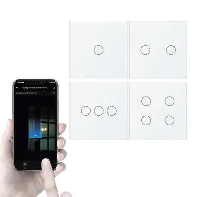 Tuya Wifi Smart Switch Touch Switch Smart Wall Switch Electrician In-Stock Smart Socket