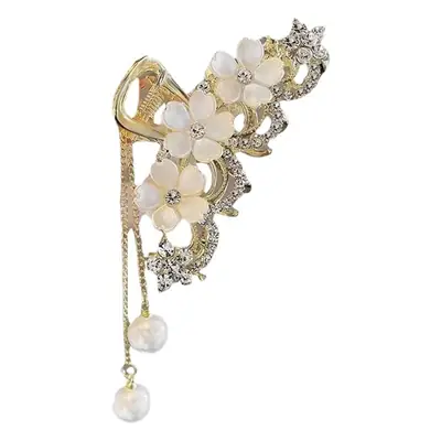 Jasmine Hairpin with Pearl Drop High Pony Tail Clip