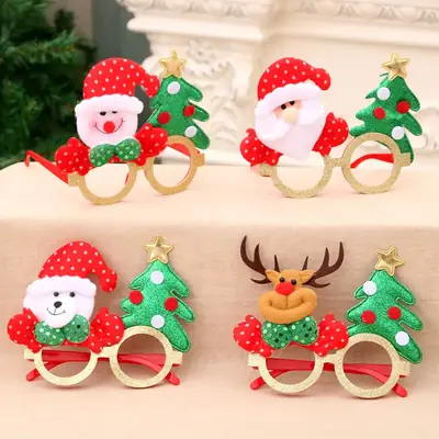Santa-themed Christmas Glasses for Kids