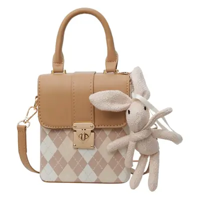 Pink Rhombic Shoulder Bag Women 2024 New