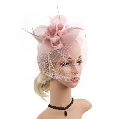 Black 4-Legged Feather Hat for Bridal & Party Wear