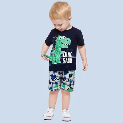 Dinosaur Kids T-Shirt Shorts Set for Boys 2025