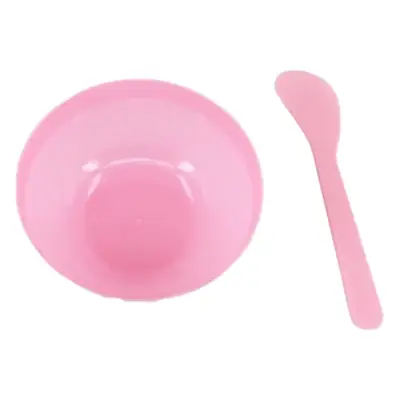 透明粉色面膜碗+棒 DIY Beauty Mask Tools