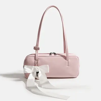 Pink Bow Shoulder Bag Spring Summer New Casual All-match