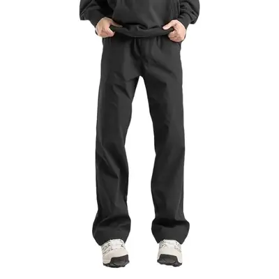 Men's Black Straight Leg Casual Pants Autumn Loose Fit