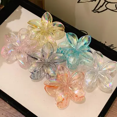 Transparent AB Color Egg Flower Hairpin Clip