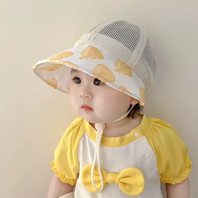 Baby Fisherman Hat with Mesh Sunshade Cap