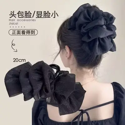Elegant Bubble Hairpin 20cm Black White Clip