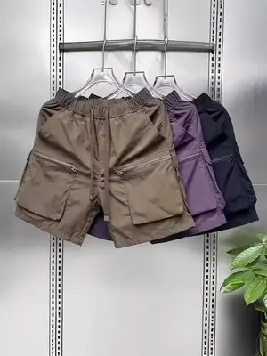 Men Japanese Work Shorts Black Quick-Drying