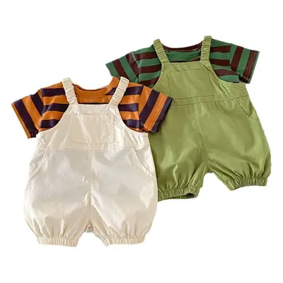 Girls Overalls 0-5Yr Pure Color Summer Korean Kids