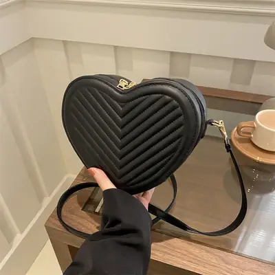 Textured Heart Bag for Women Shoulder Crossbody 2024