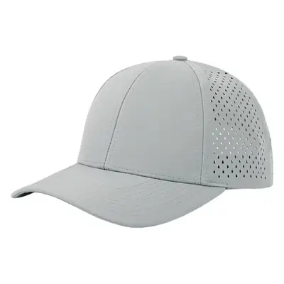 Men Grey Laser Punched Sun Hat Beaded Cap