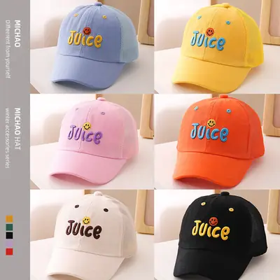 Kids Black Juice Embroidered Baseball Cap