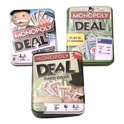 Cross-Border English Iron Box Large Version Monopoly Card Game Real Estate Tycoon German Bell Sequence Maze Enlarged Version