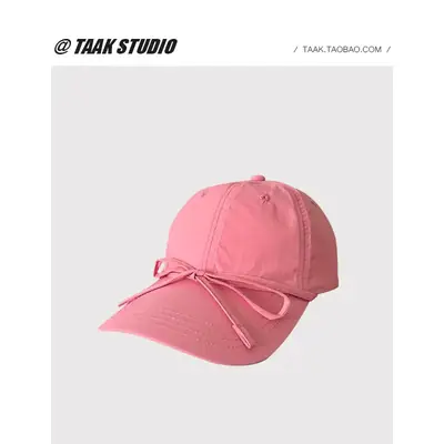Mint Bow Baseball Cap for Women Spring Summer Sun Protection