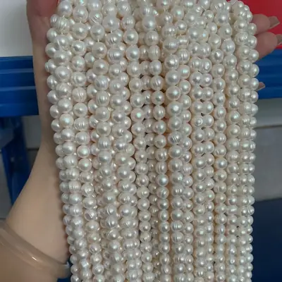 8-9mm White Natural Pearl Necklace Wholesale