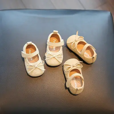 Baby Girl Princess Shoes Spring and Autum New Soft-Soled Toddler Shoes 0-1 to 3 Years Old Girls' Shoes Non-Slip Baby Shoes