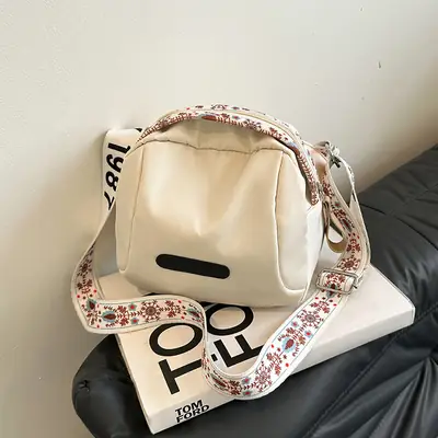 Korean Style Wide Strap Shoulder Crossbody Bag Women 2024