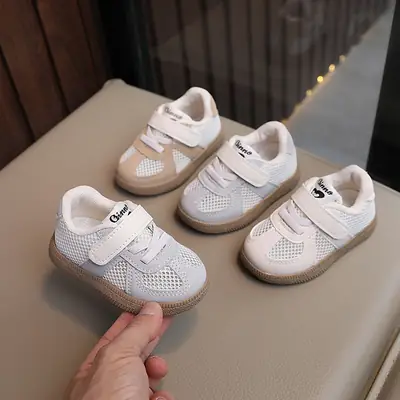 Baby's Spring and Summer Baby Toddler Shoes Soft Sole Breathable Single Mesh Shoes Women's Children's Board Shoes Men's Sports Shoes
