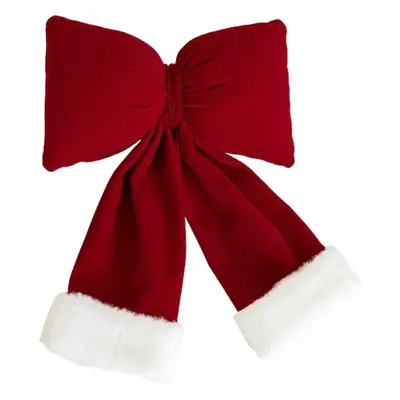 New Wine Red Velvet Christmas Bow Decor Set