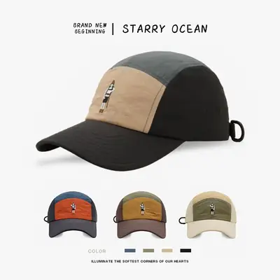 Men Cartoon Embroidered Baseball Cap Blue Orange