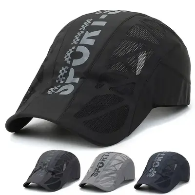 Men's Grey Sports Cap Forward Design
