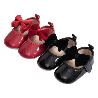 2024 new baby shoes velvet bow velvet hook and loop princess shoes soft rubber bottom women baby shoes baby shoe