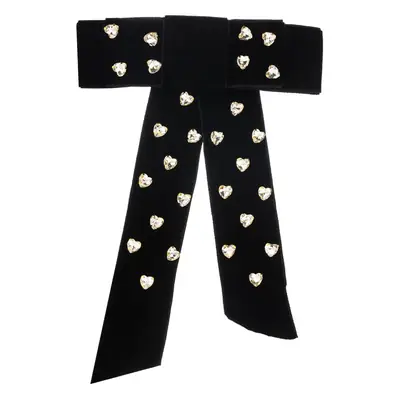 Black Heart Hairpin with High-Quality Spring Clip
