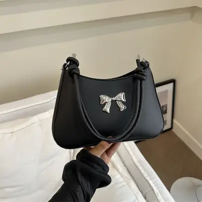 Sweet Bowknot Shoulder Bag for Women 2026 Summer