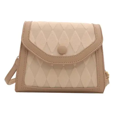 Women's Rhombic Shoulder Bag Black Beige 2024 Spring