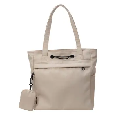 Women's Large Capacity Black Nylon Tote Bag with Zipper