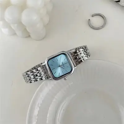 New Fashion Steel Belt Fashion Women's Watch Women's Student Niche Square Dial All-match High-end Quartz Watch