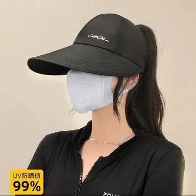 Women White Duck Cap with Long Range Logo