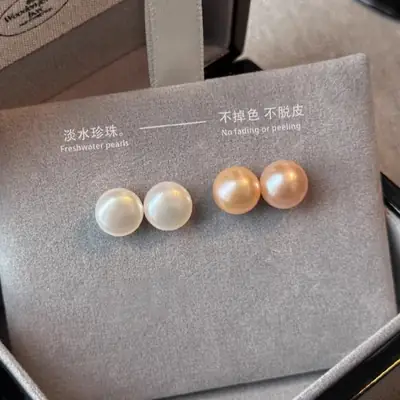 S925 Pearl Earrings Women Elegant Light Luxury 2024