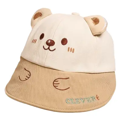 Baby Sun Hat with Cute Fish Design Beige