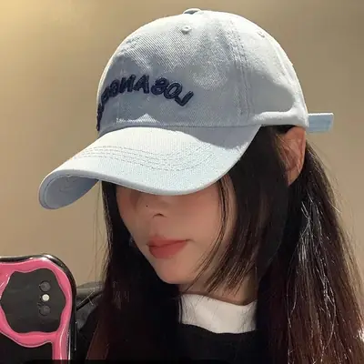 Japanese-style Denim Baseball Cap for Kids Spring Summer